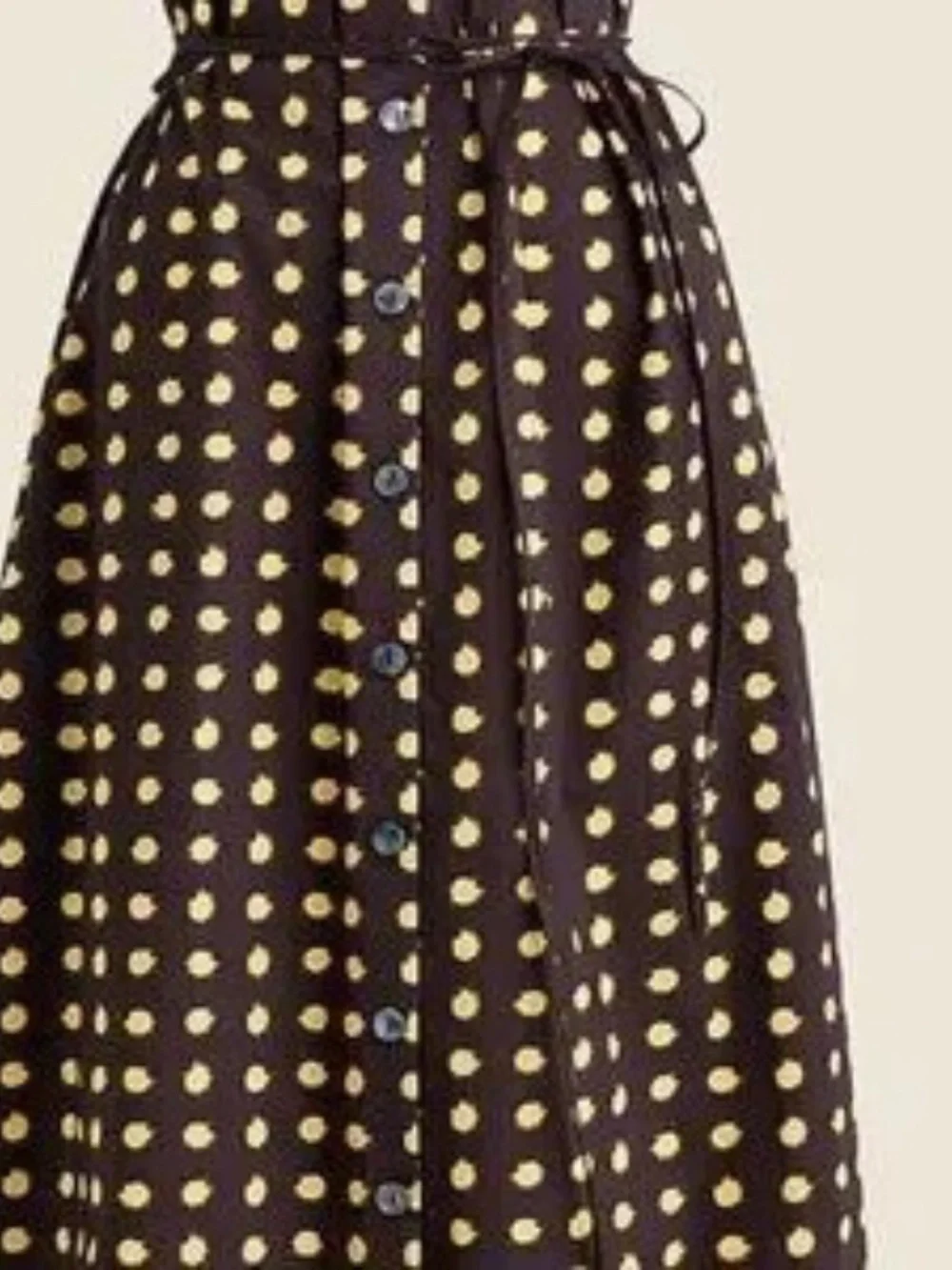 J-Crew Button-up midi dress in dot cotton poplin size-S